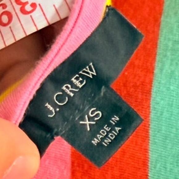 J.Crew Rainbow Stripe Maxi Dress Size XS Colorful Summer Sundress Vacation - Picture 5 of 5